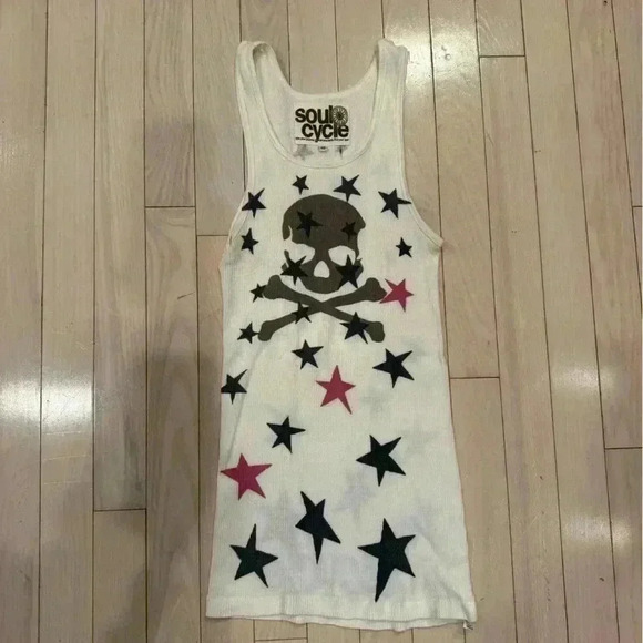 Soulcycle Modal Rib Tank wifebeater with stars - Picture 1 of 3
